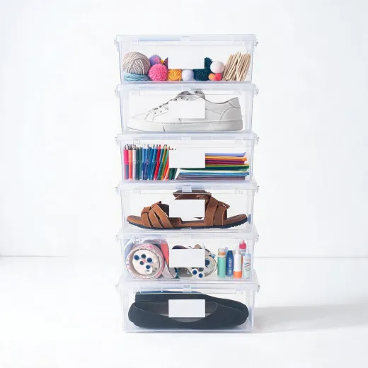 Six quart clear storage box