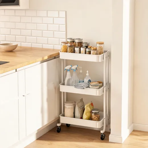 Rolling cart organizer